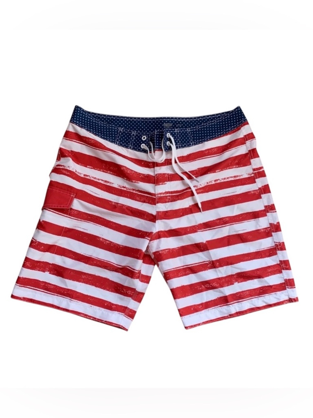 🚨BOGO FREE Men's Old Navy American Flag Board Shorts Like New Size XL USA